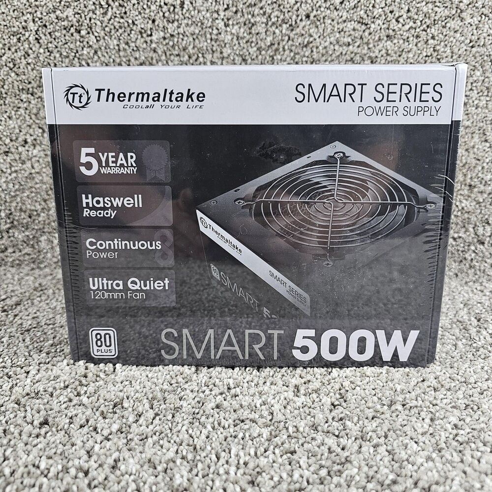 Thermaltake Smart Series 500W Power Supply 80 Plus Ultra Quiet 5 Year Warranty